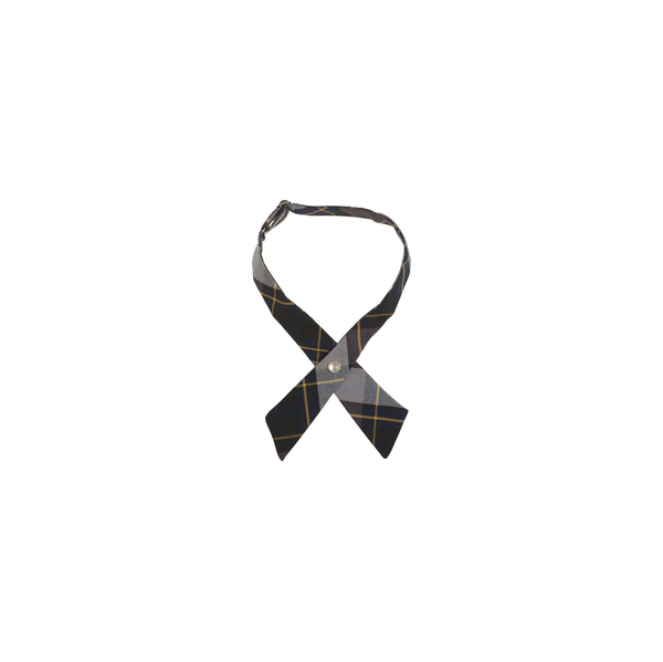 Girls’ Adjustable Plaid Cross Tie